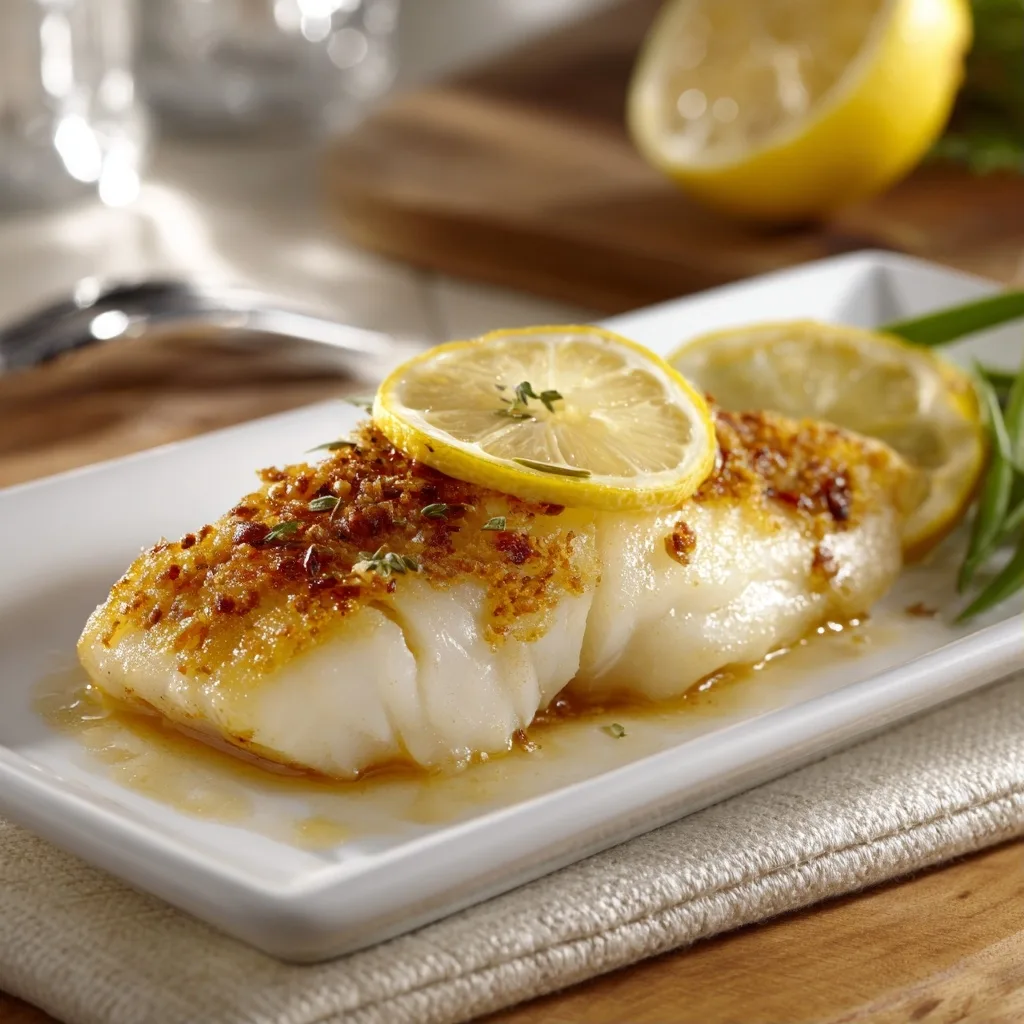 Zesty Baked Lemon Cod with Fresh Herbs and Garlic