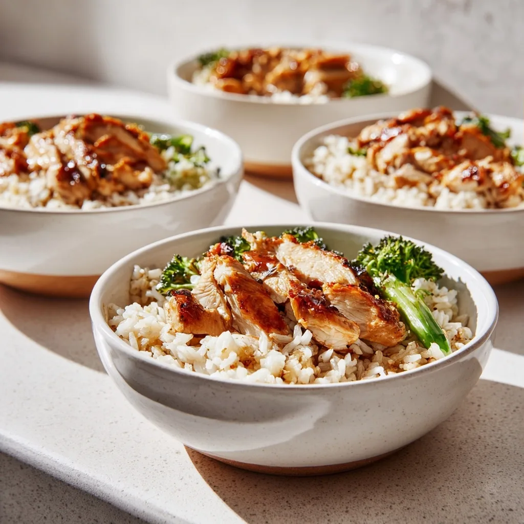 Healthy Chicken and Rice Meal Prep Bowls for Dinner